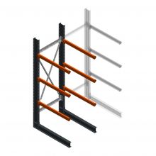 Schweres Kragarmregal einseitig 3000x1000x1000mm (hxbxt) 3 Ebenen Anfangsregal