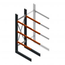 Schwere Kragarmregal einseitig 3000x800x1000mm (hxbxt) 3 Ebenen Anfangsregal