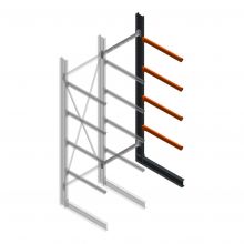 Schwere Kragarmregal einseitig 4000x1200x1500mm (hxbxt) 4 Ebenen Anbauregal