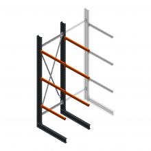 Schweres Kragarmregal einseitig 4000x1200x1000mm (hxbxt) 3 Ebenen Anfangsregal