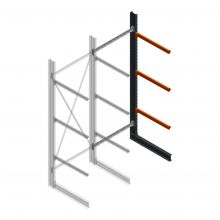 Schweres Kragarmregal einseitig 4000x1500x1500mm (hxbxt) 3 Ebenen Anbauregal