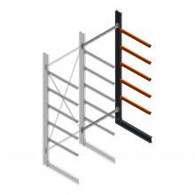 Schweres Kragarmregal einseitig 4000x1500x1000mm (hxbxt) 5 Ebenen Anbauregal