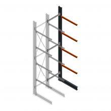 Schwere Kragarmregal einseitig 5000x1000x1200mm (hxbxt) 4 Ebenen Anbauregal