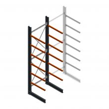 Schweres Kragarmregal einseitig 5000x1500x1000mm (hxbxt) 6 Ebenen Anfangsregal