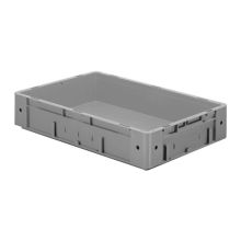 Schwere stapelbare Transportkiste VTK0 600x400x120 mm (lxbxh) grau