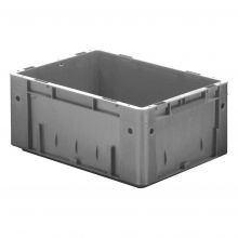 Schwerer stapelbarer Transportkasten VTK0 600x400x175 mm (lxbxh) grau