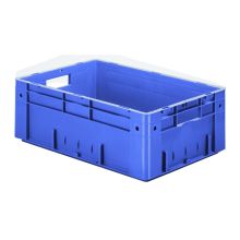 Schwere stapelbare Transportkiste VTK0 600x400x210 mm (lxbxh) blau