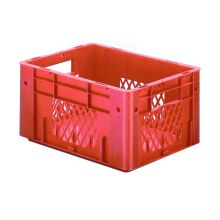 Schwer stapelbares Transportkrat VTK1 400x300x210 mm (lxbxh) rot