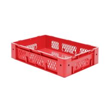 Schwere stapelbare Transportkrat VTK1 600x400x145 mm (lxbxh) rot