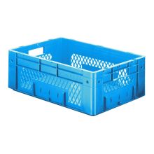 Schwere stapelbare Transportkrate VTK1 600x400x210 mm (lxbxh) blau