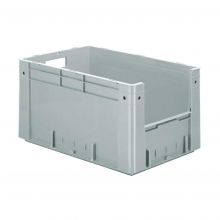 Schwere stapelbare Transportkiste VTK4 600x400x320 mm (lxbxh) grau