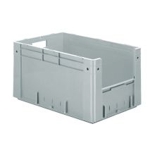 Schwere stapelbare Transportkiste VTK4 600x400x320 mm (lxbxh) grau