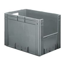Schwere stapelbare Transportkiste VTK4 600x400x420 mm (lxbxh) grau
