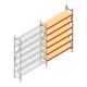 Weitspannregal AR 2000x2010x400 mm (hxbxt) 6 Ebenen verzinkt Anbauregal