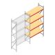 Weitspannregal AR 2250x2010x600 mm (hxbxt) 4 Ebenen verzinkt Anbauregal