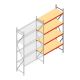 Weitspannregal AR 2000x2250x600 mm (hxbxt) 4 Ebenen verzinkt Anbauregal