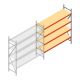 Weitspannregal AR 2500x2010x600 mm (hxbxt) 4 Ebenen verzinkt Anbauregal