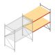 Weitspannregal AR 2250x2250x1200 mm (hxbxt) 2 Ebenen verzinkt Anbauregal