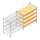 Weitspannregal AR 2500x2250x1000 mm (hxbxt) 4 Ebenen verzinkt Anbauregal