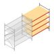 Weitspannregal AR 2500x2700x1200 mm (hxbxt) 4 Ebenen verzinkt Anbauregal