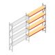 Weitspannregal AR 2500x1850x400 mm (hxbxt) 4 Ebenen verzinkt Anbauregal