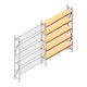 Weitspannregal AR 3000x1610x500 mm (hxbxt) 5 Ebenen verzinkt Anbauregal
