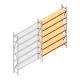 Weitspannregal AR 2500x1850x400 mm (hxbxt) 6 Ebenen verzinkt Anbauregal