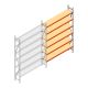 Weitspannregal AR 3000x1610x400 mm (hxbxt) 6 Ebenen verzinkt Anbauregal