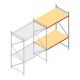 Weitspannregal AR 2500x1850x1200 mm (hxbxt) 2 Ebenen verzinkt Anbauregal