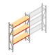 Weitspannregal AR 2500x1850x500 mm (hxbxt) 3 Ebenen verzinkt Anfangsregal