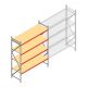 Weitspannregal AR 3000x2700x900 mm (hxbxt) 4 Ebenen verzinkt Anfangsregal