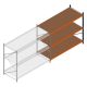 Weitspannregal Kimer 2000x2400x1000 mm (hxbxt) 3 Ebenen Anbauregal mit vormontierten Rahmen