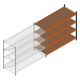Weitspannregal Kimer 2000x2400x1000 mm (hxbxt) 4 Ebenen Anbauregal mit vormontierten Rahmen