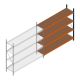 Weitspannregal Kimer 2250x2400x600 mm (hxbxt) 4 Ebenen Anbauregal mit vormontierten Rahmen