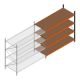 Weitspannregal Kimer 2250x2400x1000 mm (hxbxt) 4 Ebenen Anbauregal mit vormontierten Rahmen