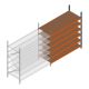 Weitspannregal Kimer 2500x2400x1000 mm (hxbxt) 6 Ebenen Anbauregal mit vormontierten Rahmen