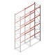 Palettenregal AR T2 6000x1850x1100mm (hxbxt) 4 Ebenen 2530kg/Eb Anbauregal mit vormontierten Rahmen