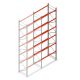 Palettenregal AR T2 6000x1850x1100mm (hxbxt) 6 Ebenen 2530kg/Ebene Anbauregal mit vormontierten Rahmen