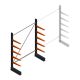 Leichte Kragarmregal BR einseitig 2000x1500x500 mm (HxBxT) 5 Ebenen Grundregal