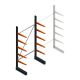 Leichtes Kragarmregal BR einseitig 2500x1250x600 mm (HxBxT) 5 Ebenen Grundregal