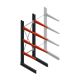 Medium Kragarmregal BR einseitig 2500x750x800mm (hxbxt) 3 Ebenen Beginnregal
