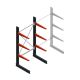 Medium Kragarmregal BR einseitig 2500x1250x800mm (hxbxt) 3 Ebenen Anfangsregal