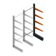 Leichtes Kragarmregal BR einseitig 2000x750x600 mm (HxBxT) 4 Ebenen Anbauregal