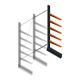 Leichtes Kragarmregal BR einseitig 2000x750x600 mm (HxBxT) 5 Ebenen Anbauregal