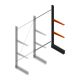 Leichtes Kragarmregal BR einseitig 2000x1000x600 mm (HxBxT) 2 Ebenen Anbauregal