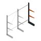 Leichtes Kragarmregal BR einseitig 2000x1250x600 mm (HxBxT) 2 Ebenen Anbauregal