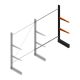 Leichtes Kragarmregal BR einseitig 2000x1500x600 mm (HxBxT) 2 Ebenen Anbauregal