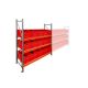 Behälterregal AR 2000x2250x600 mm (HxBxT) 3 Ebenen mit 15 Begra Euronorm-Stapelbehältern rot Grundregal