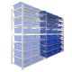Behälterregal Light Duty 2000x1000x500 mm (HxBxT) 8 Ebenen Anbauregal