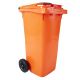 Kunststoffcontainer mit Rosette 120L, Orange